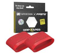 TAPEDESIGN - Bande de Maintien pour protège-Tibias en Silicone pour Homme et Femme Rouge - Support pour Chaussettes de Football, Bande de Maintien