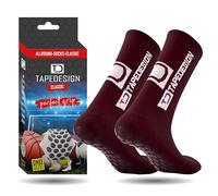 Tapedesign - “Classic” 1 Paire Chaussette antidérapante foot Homme Femme Enfant Rouge Bordelais (37-48), idéales pour le Football, Rugby, Tennis et Basketball, Chaussettes anti ampoul
