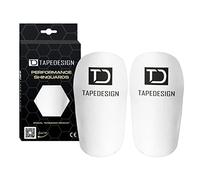 TAPEDESIGN - Protege Tibia Foot Enfant & Adulte - Performance Shinguards 2.0 - Thermoformable & Personnalisable - Ultra Léger 33g - Mini Protege Tibia - Blanc