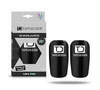 TAPEDESIGN Protège-Tibias Mini - Ultra Léger & Flexible - Personnalisable Shin Pads - pour Enfant & Homme - Antidérapant - Mini Protège-Tibias Football Noir