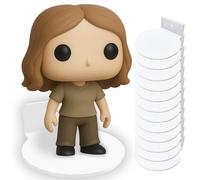 Tapeera Lot de 12 Étagères Murales Blanches en Acrylique pour Figurines Funko Pop - Présentoir et Vitrine Murale pour Figurine Pop - Compatible Boîtes et sans Boîte - Fixation sans Perçage