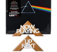 Tapeera Support Vinyle Mural en Bois avec Écriteau Now Playing - Accroche Vinyle Sans Perçage - Présentoir Disque Vinyle Adhésif Élégant pour Collectionneurs