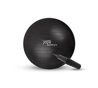 tapefactory24 Ballon de gymnastique avec pompe - Siège de haute qualité et Fitness de 55 cm à 85 cm de diamètre/en différentes couleurs et tailles, noir