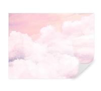 TAPEKO Papier Peint Chambre Enfant 400x280 cm Nuages Roses Sont des Couleurs Douces et Délicates pour Garçon Fille Papier Peint intissé u25813