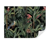 Tapeko Papier Peint Jungle 260x180 cm style 3D Jungle Tropiques Palmiers Feuillage Arbres Nature Papier Peint intissé pour Chambre Salon Personnalisé Décoration Murale u60115