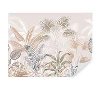 Tapeko Papier Peint Jungle 260x180 cm style 3D Jungle Tropiques Palmiers Feuillage Arbres Nature Papier Peint intissé pour Chambre Salon Personnalisé Décoration Murale u06685