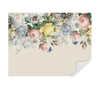 Tapeko Papier Peint Panoramique 3D Fleurs 310x210 cm style 3D 3D Fleurs Bloom Nature Papier Peint intissé Couleurs Douces pour Chambre Salon Décoration Murale u39845