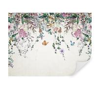 Tapeko Papier Peint Panoramique 3D Fleurs 310x210 cm style 3D Fleurs Bloom Nature Papier Peint intissé Laiteux fond pour Chambre Salon Décoration Murale u30601