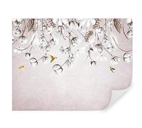 Tapeko Papier Peint Panoramique 3D Fleurs 360x250 cm style 3D 3D Fleurs Bloom Nature Papier Peint intissé Couleurs Douces pour Chambre Salon Décoration Murale u39788