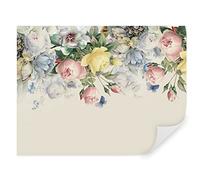 Tapeko Papier Peint Panoramique 3D Fleurs 360x250 cm style 3D 3D Fleurs Bloom Nature Papier Peint intissé Couleurs Douces pour Chambre Salon Décoration Murale u39845