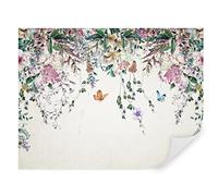 Tapeko Papier Peint Panoramique 3D Fleurs 400x280 cm style 3D Fleurs Bloom Nature Papier Peint intissé Laiteux fond pour Chambre Salon Décoration Murale u30601