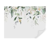 Tapeko Papier Peint Panoramique Fleurs 400x280 cm style 3D Fleurs Feuilles Branches Nature Papier Peint intissé pour Chambre Salon Décoration Murale u95506