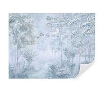 Tapeko Papier Peint Panoramique Nature 260x180 cm style 3D Forêt Feuillage des Arbres Nature Papier Peint intissé Couleurs Douces pour Chambre Salon Décoration Murale u78448v3