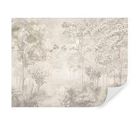 Tapeko Papier Peint Panoramique Nature 310x210 cm style 3D Forêt Feuillage des Arbres Nature Papier Peint intissé Couleurs Douces pour Chambre Salon Décoration Murale u78448