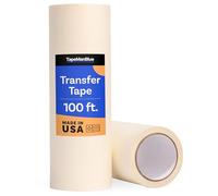 TapeManBlue Ruban de transfert pour vinyle, 12 pouces x 100 pieds, papier avec adhésif plat. Ruban d'application de fabrication américaine pour les coupeurs d'artisanat et les fabricants d'enseignes