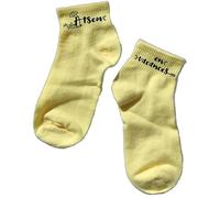 Taperso Chaussette socquette jaune poussin motif atsem vacances