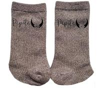 Taperso Chaussettes paillettes bronze motif pepite