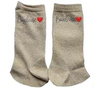 Taperso Chaussettes paillettes dore motif boudeuse et coeur