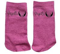 Taperso Chaussettes paillettes rose motif pepite