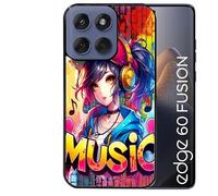 Taperso Coque Noire pour Edge 60 et 60 Fusion Anime Manga et Music