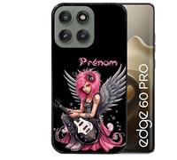 Taperso Coque Noire pour Edge 60 Pro Motif fee Rock personnalisee