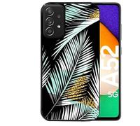 Taperso Coque Noire pour Galaxy A52 et A52S Palmier Noir