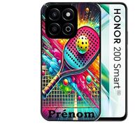 Taperso Coque Noire pour Honor 200 Smart Motif Padel Raquette personnalisee