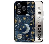 Taperso Coque Noire pour Honor 400 Lite Lune et Etoile