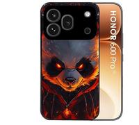 Taperso Coque Noire pour Honor 600 Pro 5G Motif Panda Very Angry