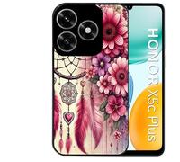 Taperso Coque Noire pour Honor X5C Plus et X5C Motif Dreamcatcher et Coeur