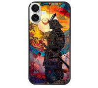 Taperso Coque Noire pour Iphone 16 Plus samourai Lune