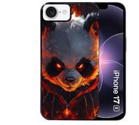 Taperso Coque Noire pour Iphone 17E et 16E Motif Panda Very Angry