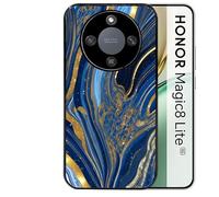 Taperso Coque Noire pour Magic 8 Lite marbre Bleu Agathe