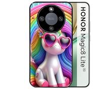 Taperso Coque Noire pour Magic 8 Lite Motif Licorne Pop Art