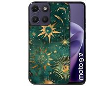 Taperso Coque Noire pour Moto G17 et G17 Power Lune Astro