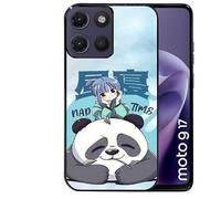 Taperso Coque Noire pour Moto G17 et G17 Power Motif Panda Anime