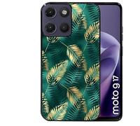Taperso Coque Noire pour Moto G17 et G17 Power Palmier Vert