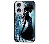 Taperso Coque Noire pour Moto G24 fee et Plume