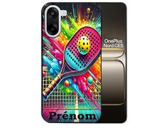 Taperso Coque Noire pour Nord CE5 Motif Padel Raquette personnalisee