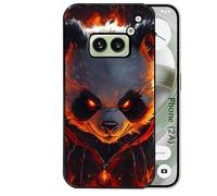 Taperso Coque Noire pour Nothing Phone 2A et 2A Plus Motif Panda Very Angry