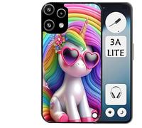 Taperso Coque Noire pour Nothing Phone 3A Lite Motif Licorne Pop Art