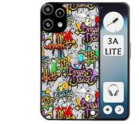 Taperso Coque Noire pour Nothing Phone 3A Lite tag Graffiti