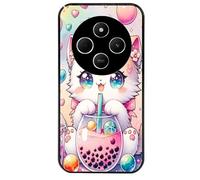Taperso Coque Noire pour POCO C75 Chat Bubble Manga