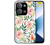 Taperso Coque Noire pour POCO C85 Fleur des Champs