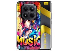 Taperso Coque Noire pour POCO M8 Pro 5G Anime Manga et Music