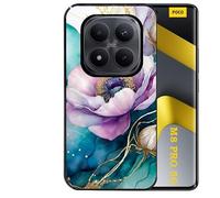 Taperso Coque Noire pour POCO M8 Pro 5G marbre Fleur