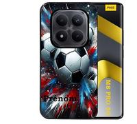 Taperso Coque Noire pour POCO M8 Pro 5G Motif Foot Tricolore personnalisee