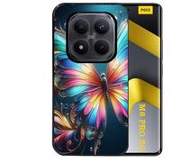 Taperso Coque Noire pour POCO M8 Pro 5G Motif Papillon Arc
