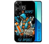 Taperso Coque Noire pour Redmi 13 4G POCO M6 Motif Skate Board