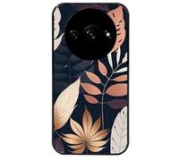 Taperso Coque Noire pour Redmi A3 Jungle et Feuilles